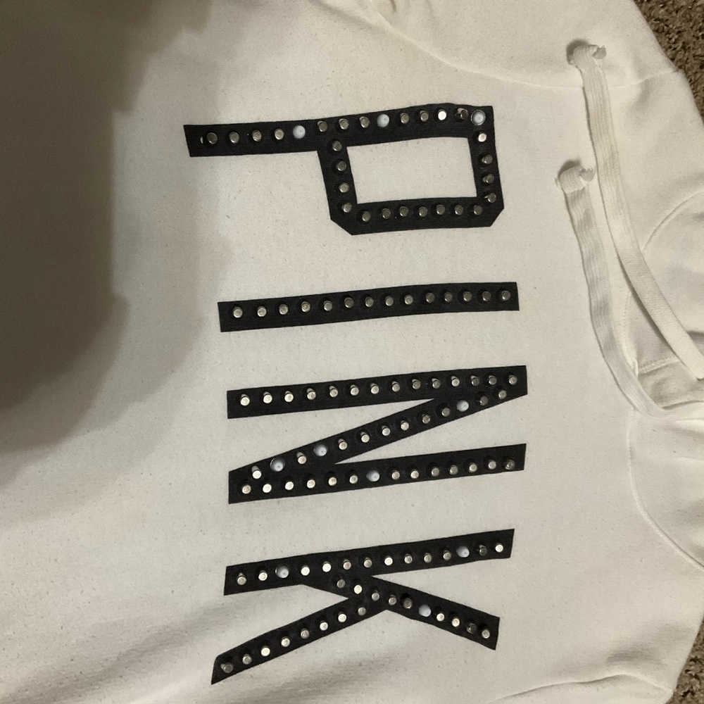 🤍vs pink studded hoodie Victoria secret - Picture 3 of 6